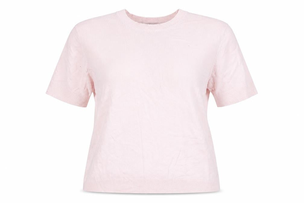 Marks and Spencer Women Pink Short Sleeve Knit T-Shirt Size 14