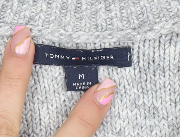 Tommy Hilfiger Men's Grey Half Zip Knit Jumper Size M