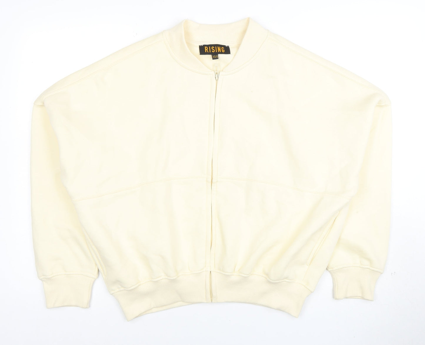 Rising Women’s Beige Full Zip Sweatshirt XS/S Cotton Blend