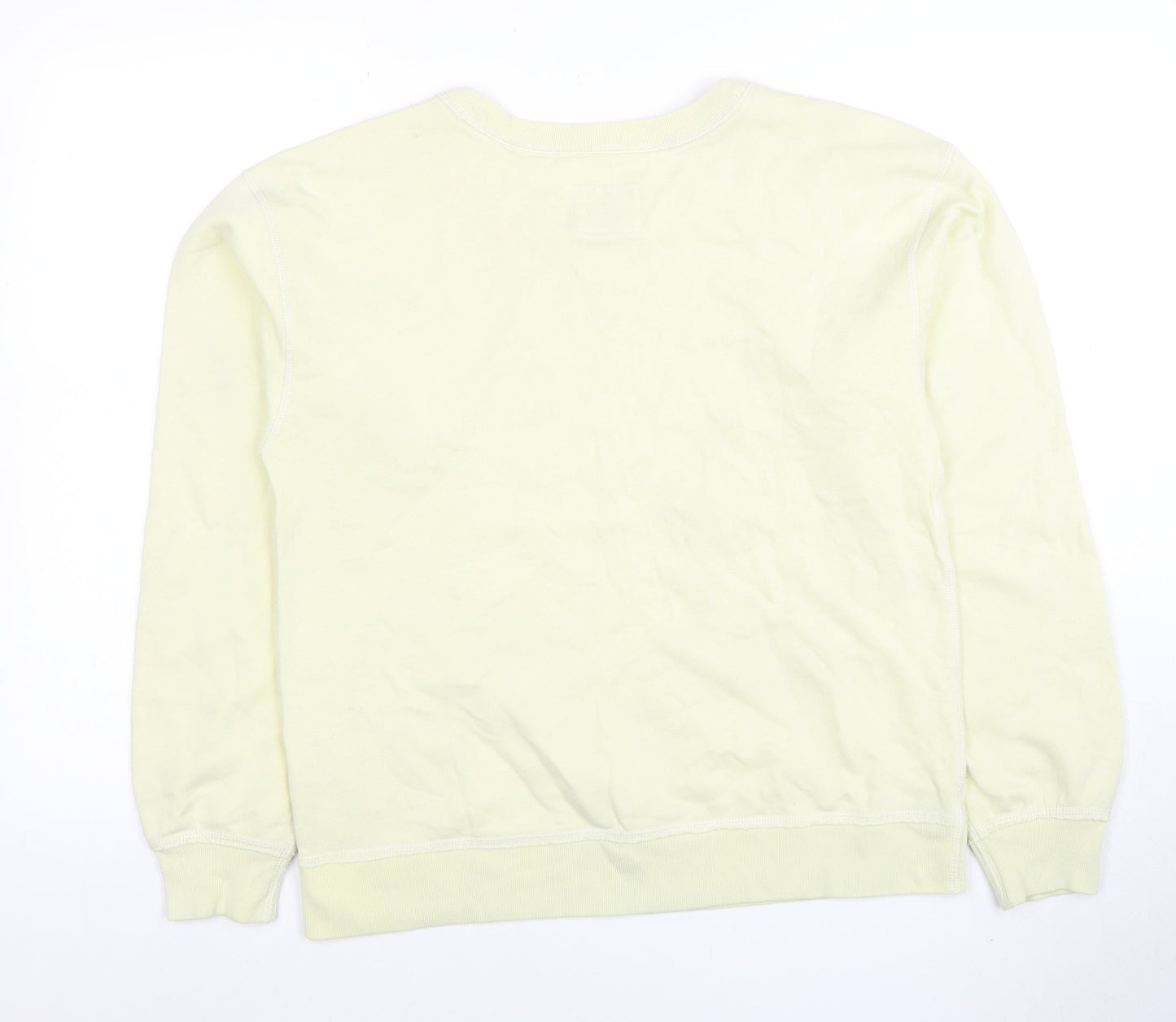 Abercrombie & Fitch Women's Beige Sweatshirt Small Cotton Blend Crew Neck