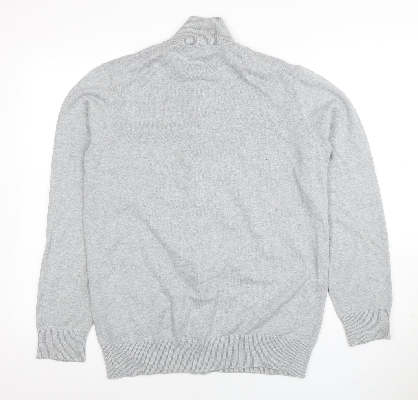 Crew Clothing Company Men's Grey Full Zip Cotton Sweatshirt M