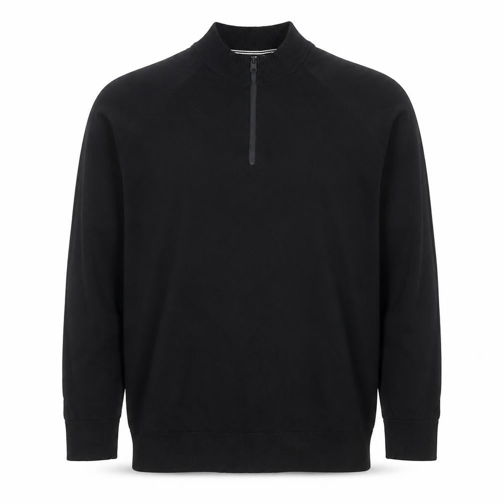 Marks and Spencer Men’s Black 1/2 Zip Knitted Sweatshirt Size L