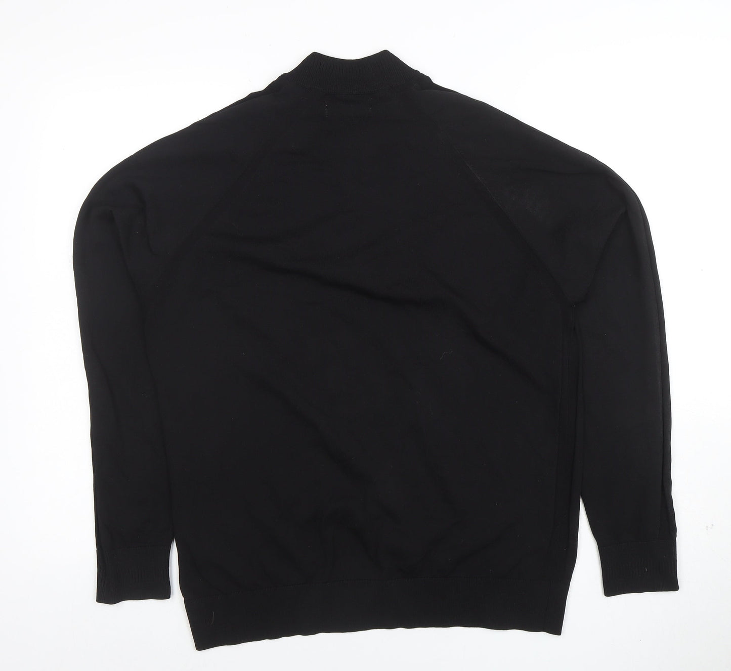 Marks and Spencer Men’s Black 1/2 Zip Knitted Sweatshirt Size L