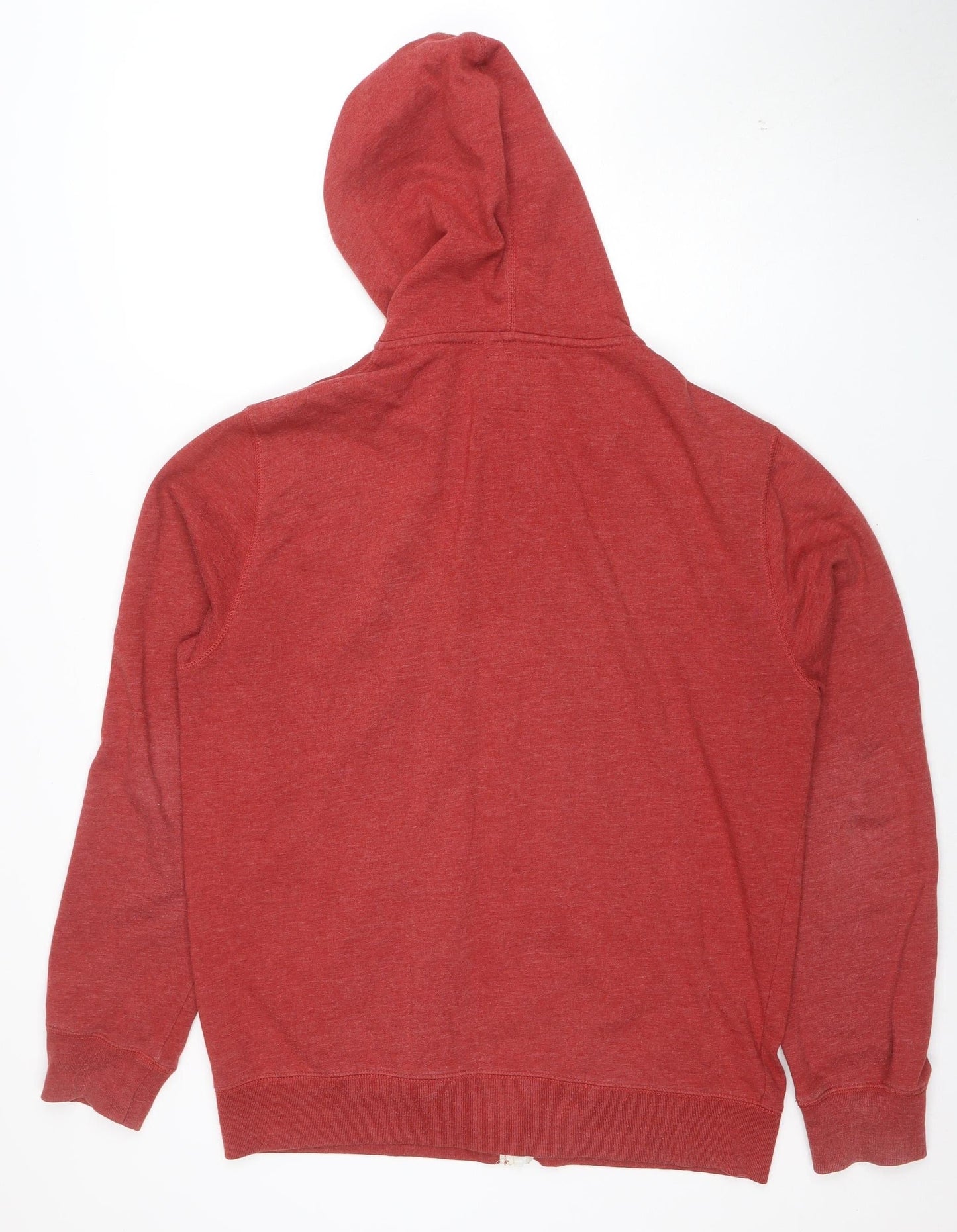 Old Navy Men's Red Full Zip Hoodie Size M Lightweight Cotton Blend