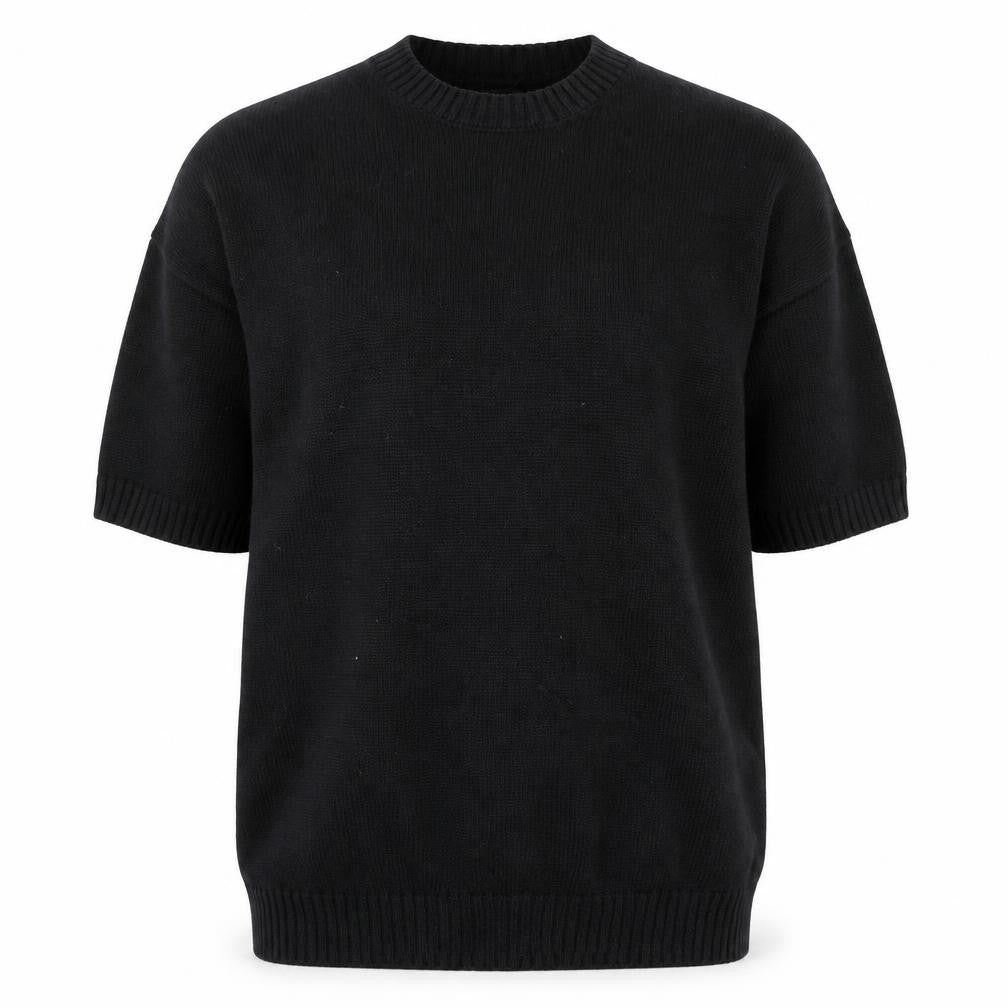 Zara Man Black Cotton Short Sleeve Crew Neck Jumper Size M
