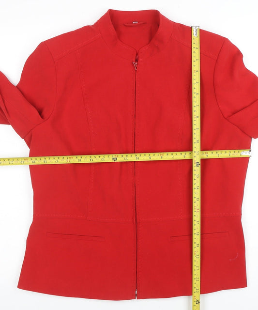 Style by EWM Red Women's Size 14 Tailored Suit Jacket