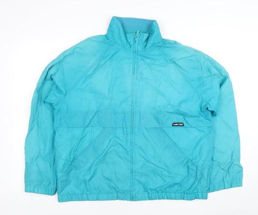Cabin Creek Women's Blue L Windbreaker Jacket Nylon Full Zip