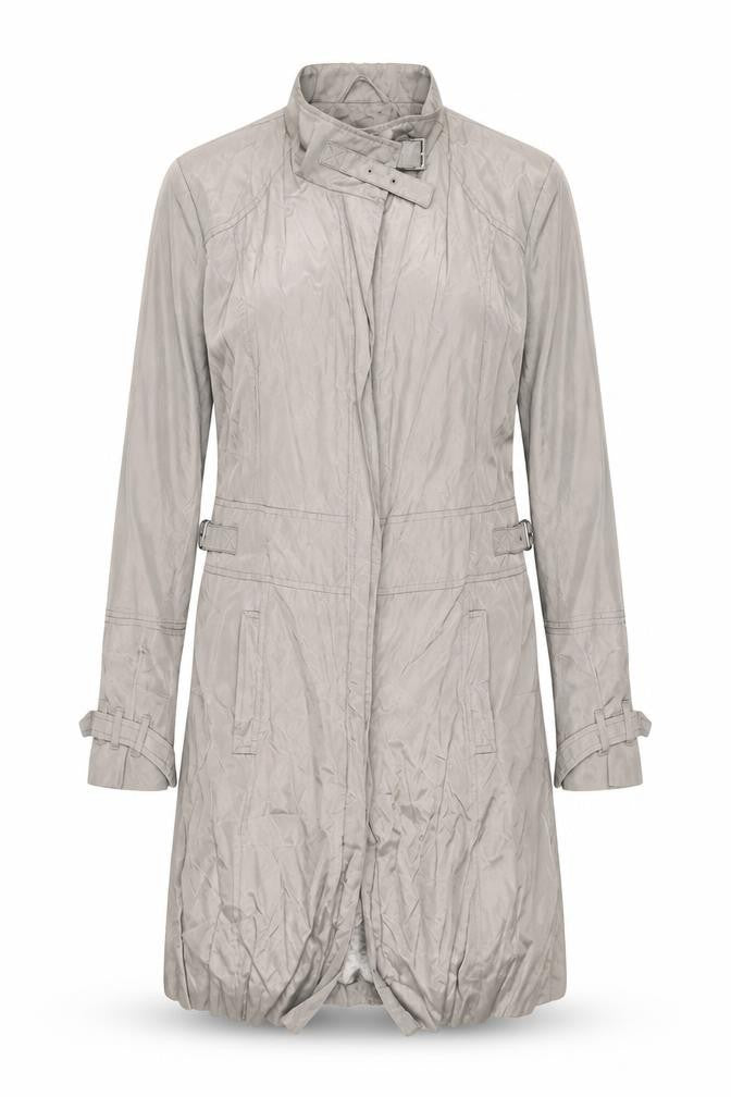 Lakeland Women’s Beige Trench Coat Size M Belted Long Lined Stylish