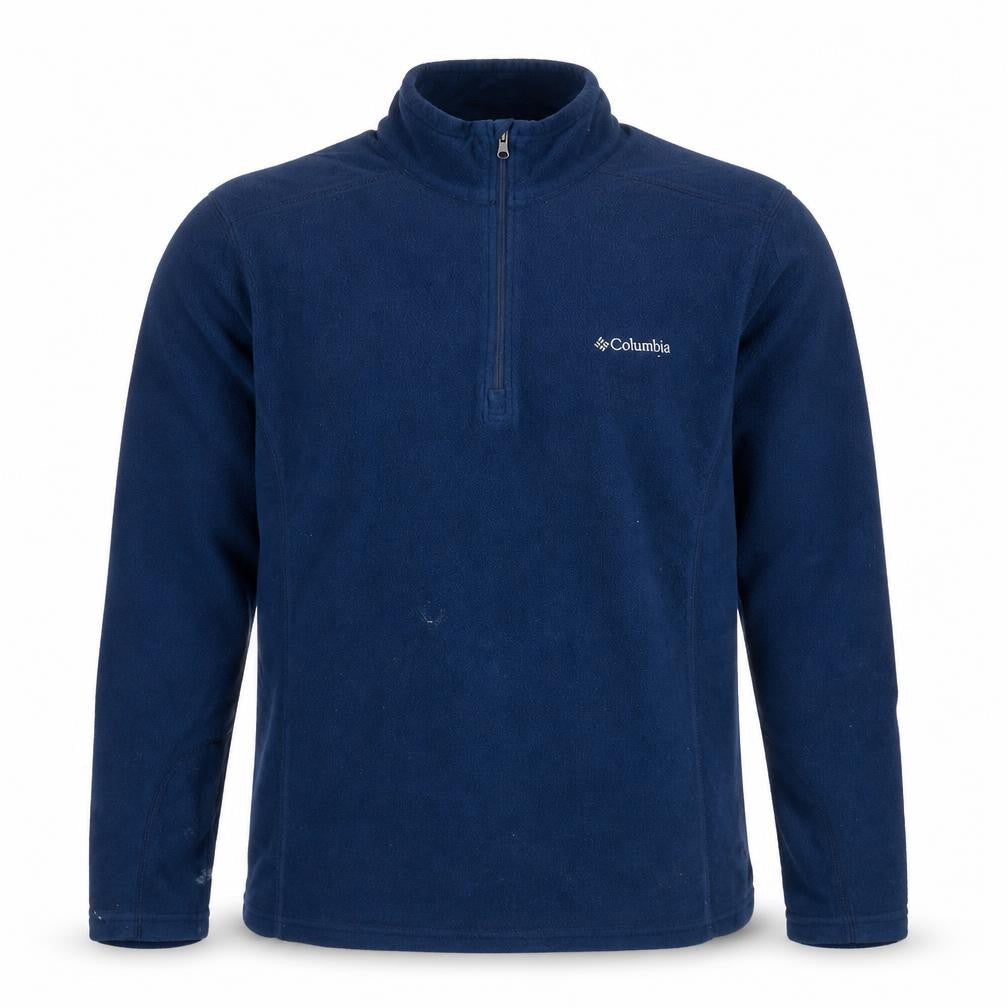 Columbia Mens Blue Fleece 1/4 Zip Pullover Sweatshirt M