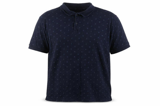 Ben Sherman Men's Blue 2XL Geometric Cotton Polo Shirt