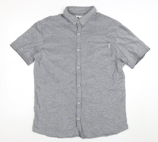 Jack & Jones Men’s Grey Slim Fit Cotton Short Sleeve Polo Shirt XL