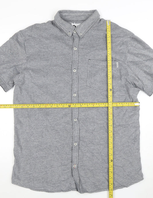 Jack & Jones Men’s Grey Slim Fit Cotton Short Sleeve Polo Shirt XL