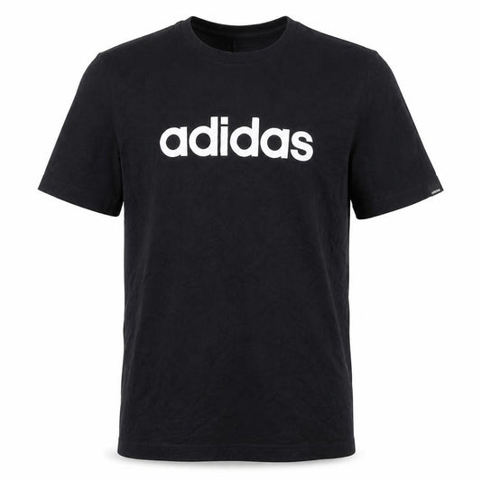 adidas Men's Black Small Logo Sports Cotton T-Shirt