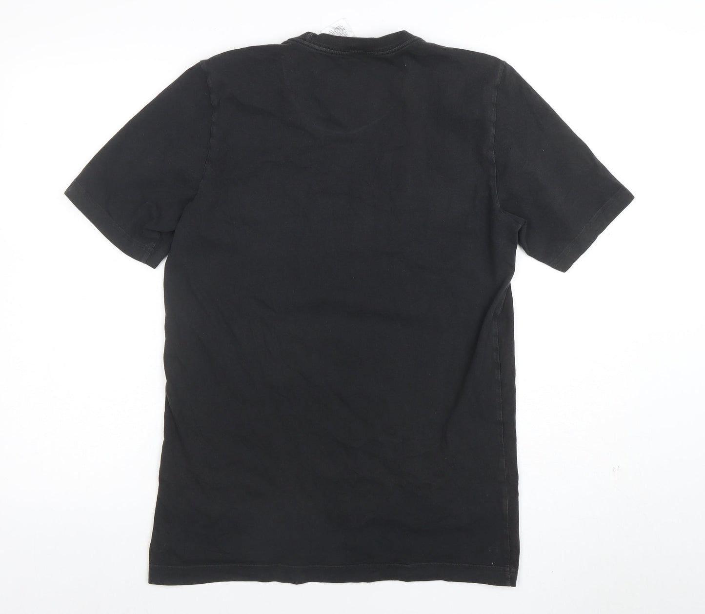 adidas Men's Black Cotton Sports Logo Crew Neck T-Shirt Size S