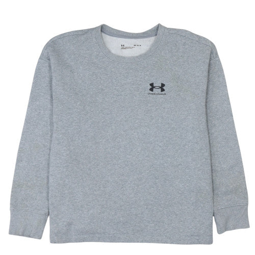 Under Armour Mens Grey Crew Neck Sweatshirt Medium Loose Fit
