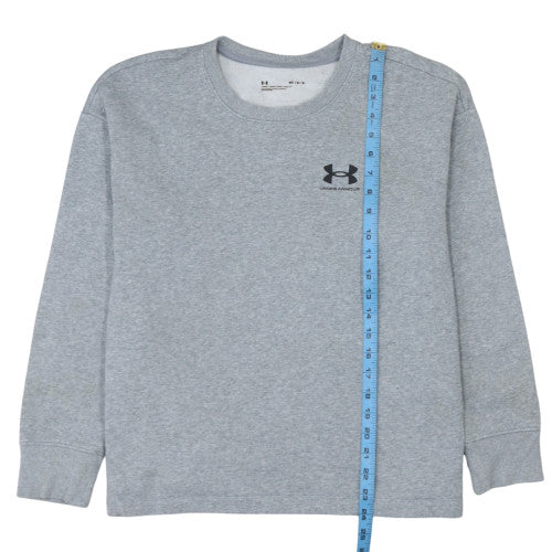 Under Armour Mens Grey Crew Neck Sweatshirt Medium Loose Fit