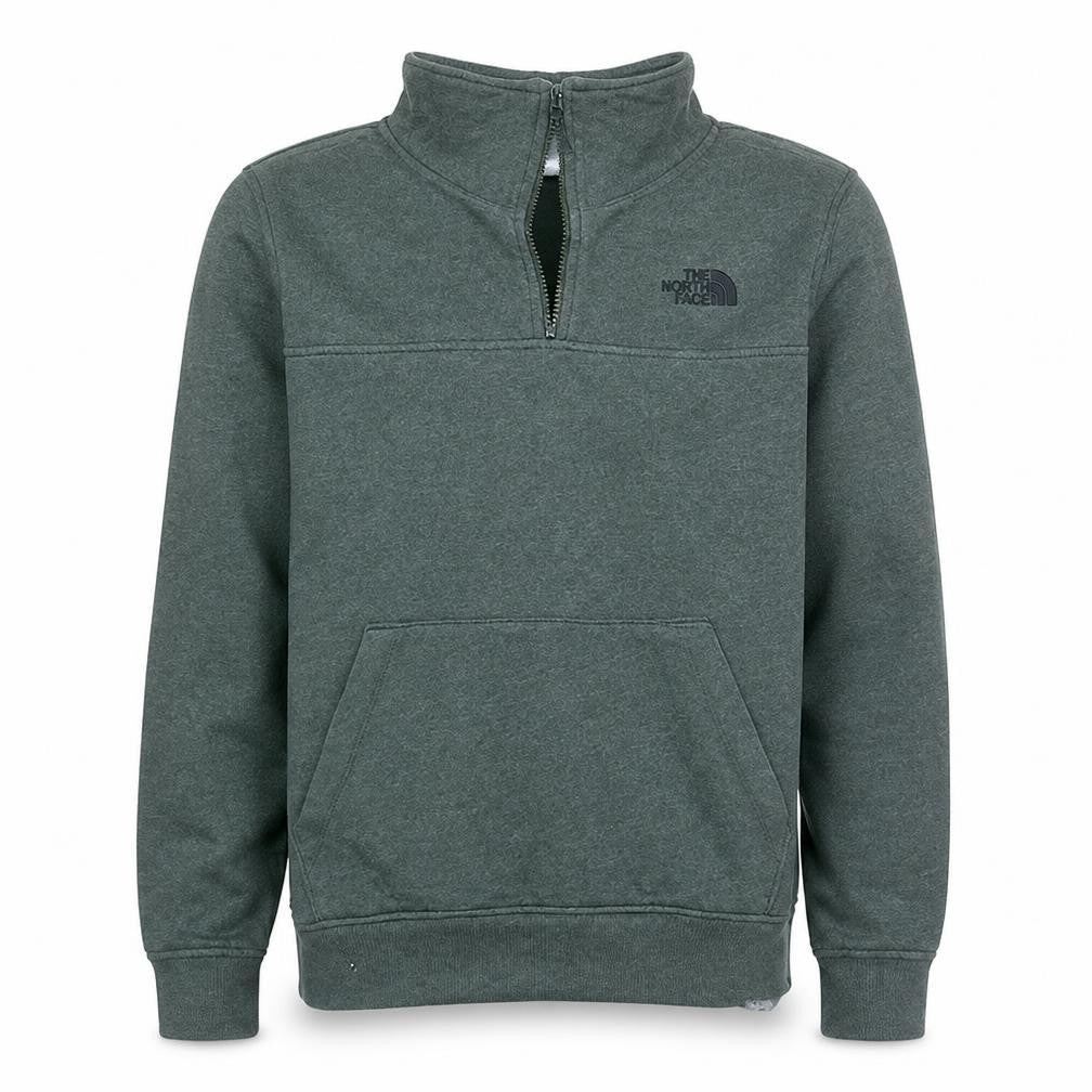 The North Face Mens Grey Small 1/4 Zip Fleece Sweatshirt