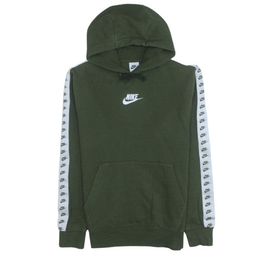 Nike Men's Green Logo Pullover Hoodie Size S Fleece Sweatshirt