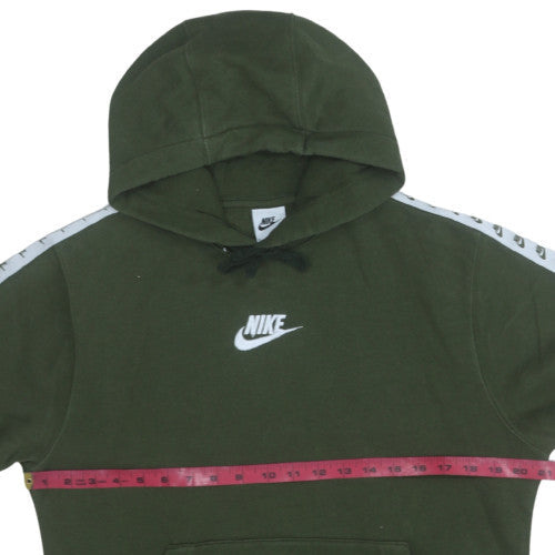Nike Men's Green Logo Pullover Hoodie Size S Fleece Sweatshirt