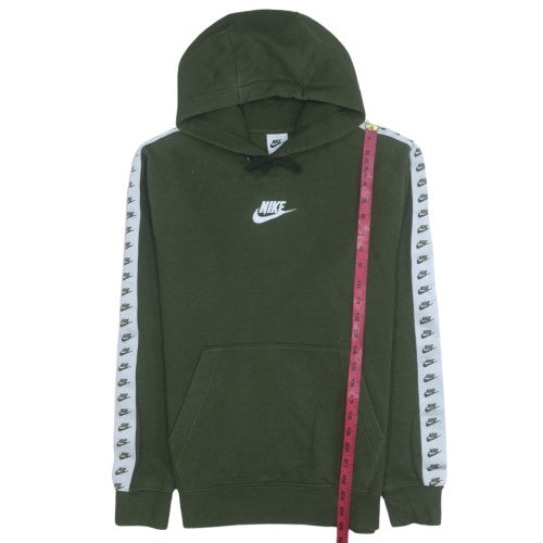 Nike Men's Green Logo Pullover Hoodie Size S Fleece Sweatshirt