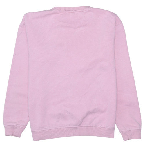 Ellesse Women Pink Cotton Blend Pullover Sweatshirt UK 10