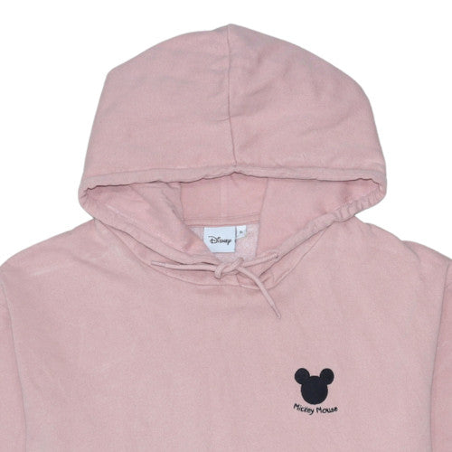 Disney Women Pink Mickey Mouse Hoodie XL Pullover Cotton Blend