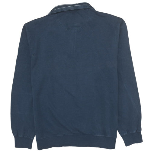 Champion Men's Blue XL 1/4 Zip Collared Fleece Sweatshirt