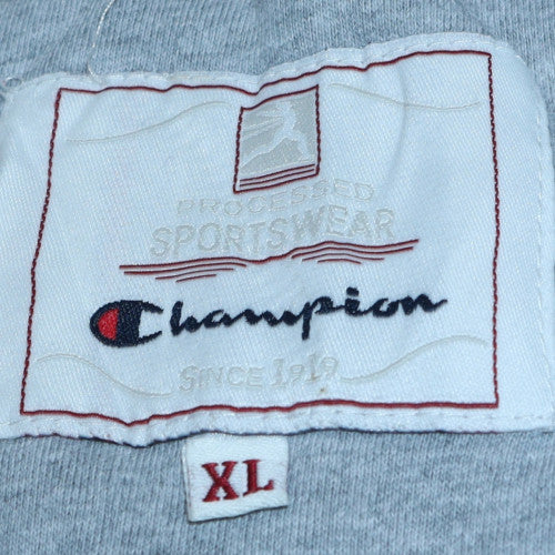 Champion Men's Blue XL 1/4 Zip Collared Fleece Sweatshirt