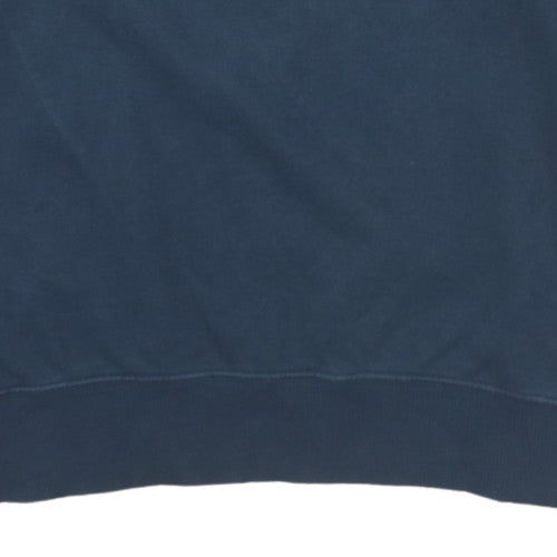 Champion Men's Blue XL 1/4 Zip Collared Fleece Sweatshirt