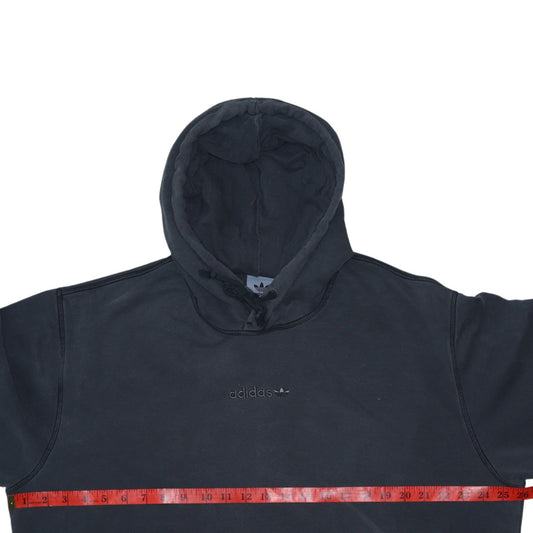 Adidas Men's Black Pullover Hoodie Size L Regular Fit Fleece