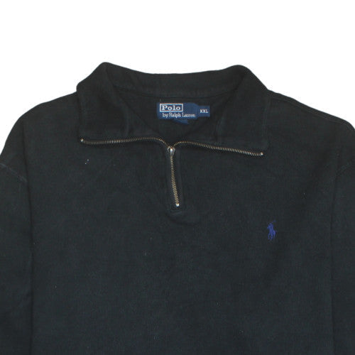 Polo Ralph Lauren Men’s Black 2XL 1/4 Zip Cotton Sweatshirt