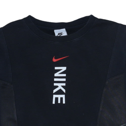Nike Boys Black XL Sweatshirt Crew Neck Graphic Print Sportswear