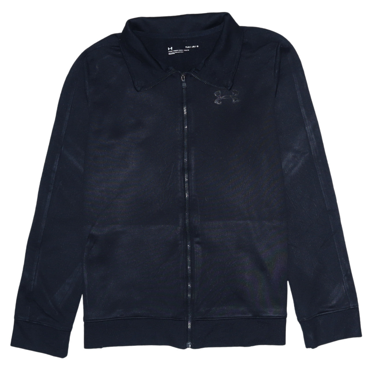 Under Armour Boys Black Full Zip Collared Sweatshirt Size 14 Years