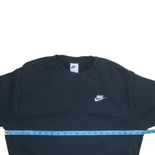 Nike Men Black Crew Neck Fleece Pullover Sweatshirt M