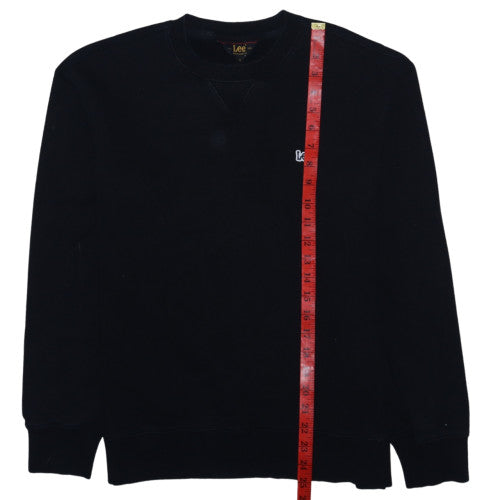Lee Mens Black Regular Fit Crew Neck Cotton Sweatshirt M