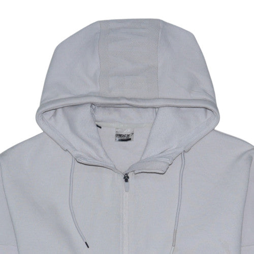 Gymshark Mens Grey Full Zip Hoodie M Athletic Fit Gym Training