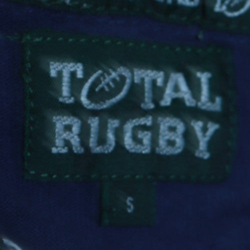 Total Rugby Men's Blue Striped Cotton Polo Shirt Size S