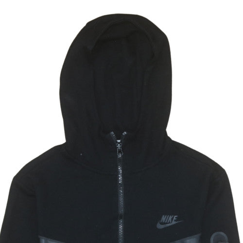 Nike Men's Black Full Zip Hoodie Fleece S Regular Fit