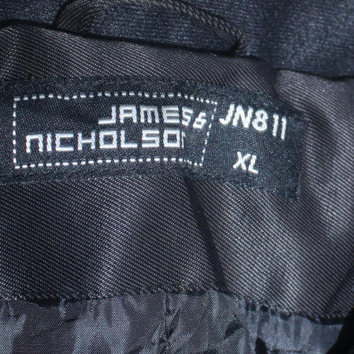 James & Nicholson Men’s Black XL Bomber Jacket Crew Workwear Outdoor