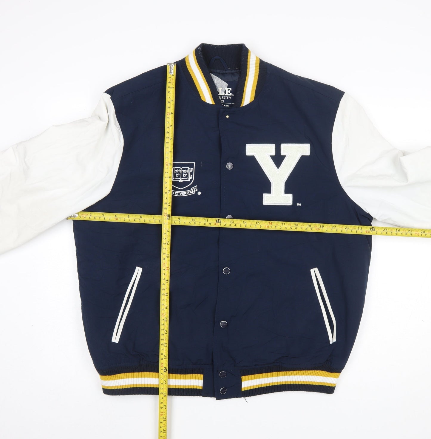Pull&Bear Men Blue Varsity Jacket Yale University L