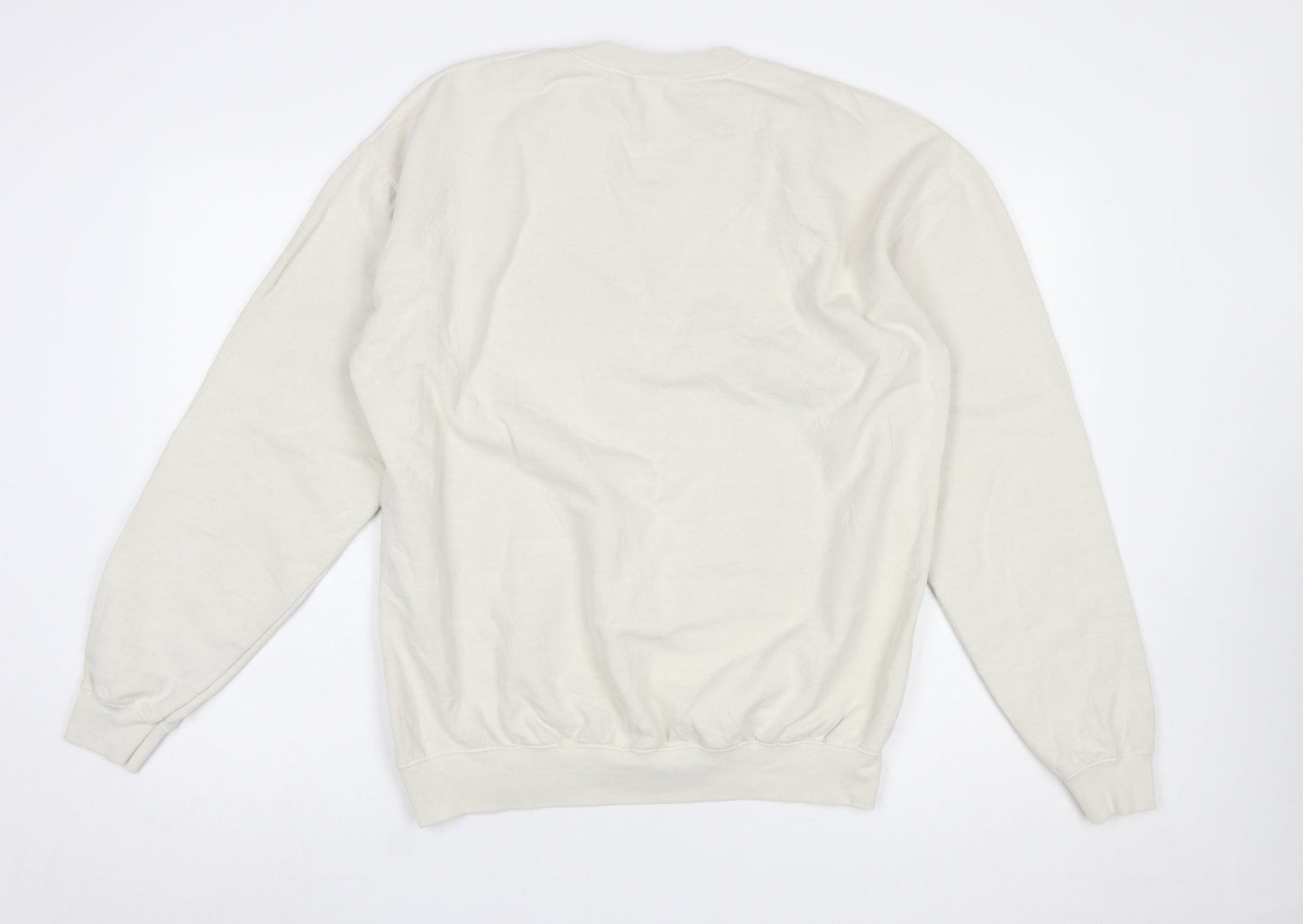 Topshop Blondie Women's Beige Graphic Pullover Sweatshirt M