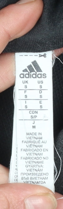 Adidas Men's Black Small Full Zip Hooded Sweatshirt