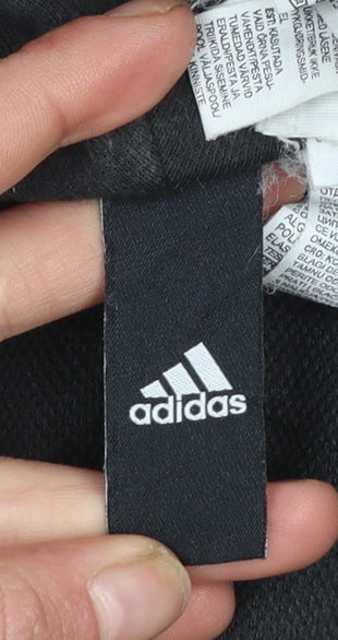 Adidas Men's Black Small Full Zip Hooded Sweatshirt