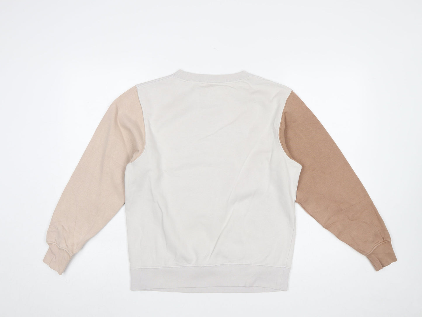 Nike Women’s Beige Colourblock Loose Fit Sweatshirt XS