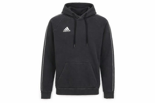 Adidas Men's Black XS Pullover Hoodie with Logo and Pockets