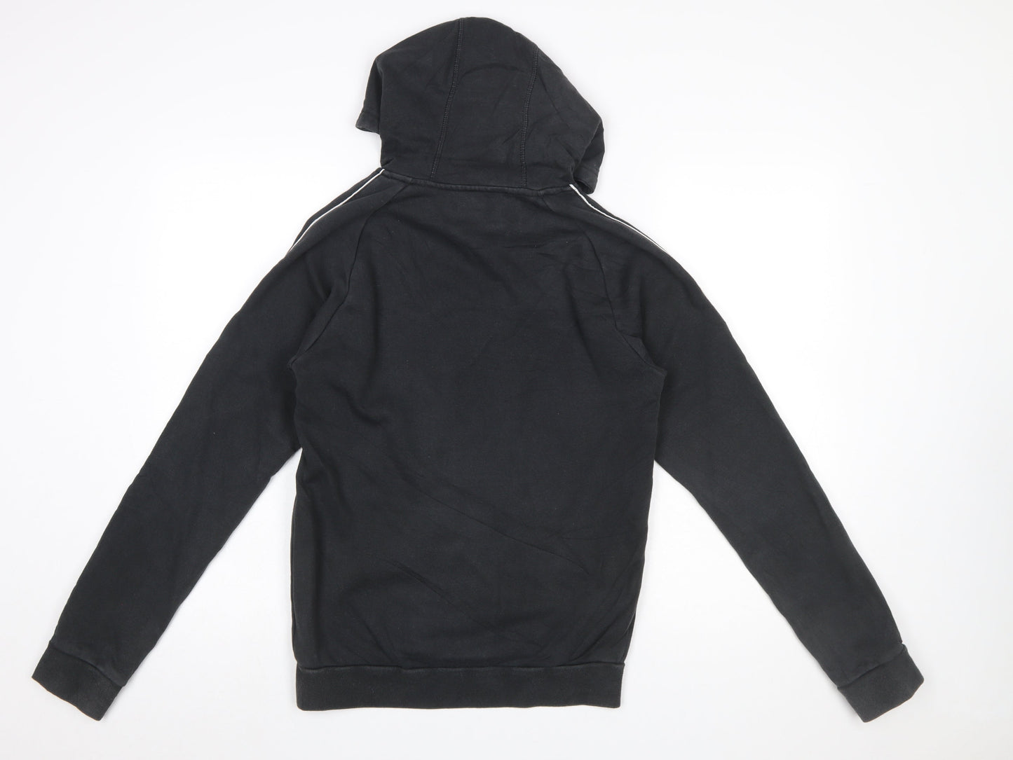 Adidas Men's Black XS Pullover Hoodie with Logo and Pockets