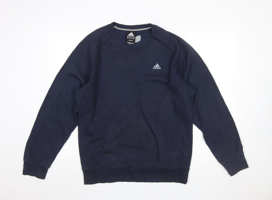 Adidas Men's Blue Pullover Sweatshirt M Crew Neck