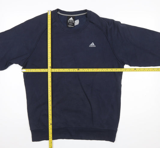 Adidas Men's Blue Pullover Sweatshirt M Crew Neck