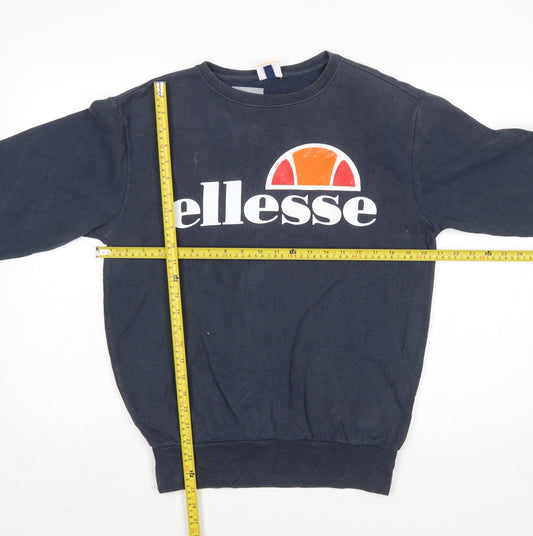 Ellesse Mens Blue Small Crew Neck Pullover Sweatshirt