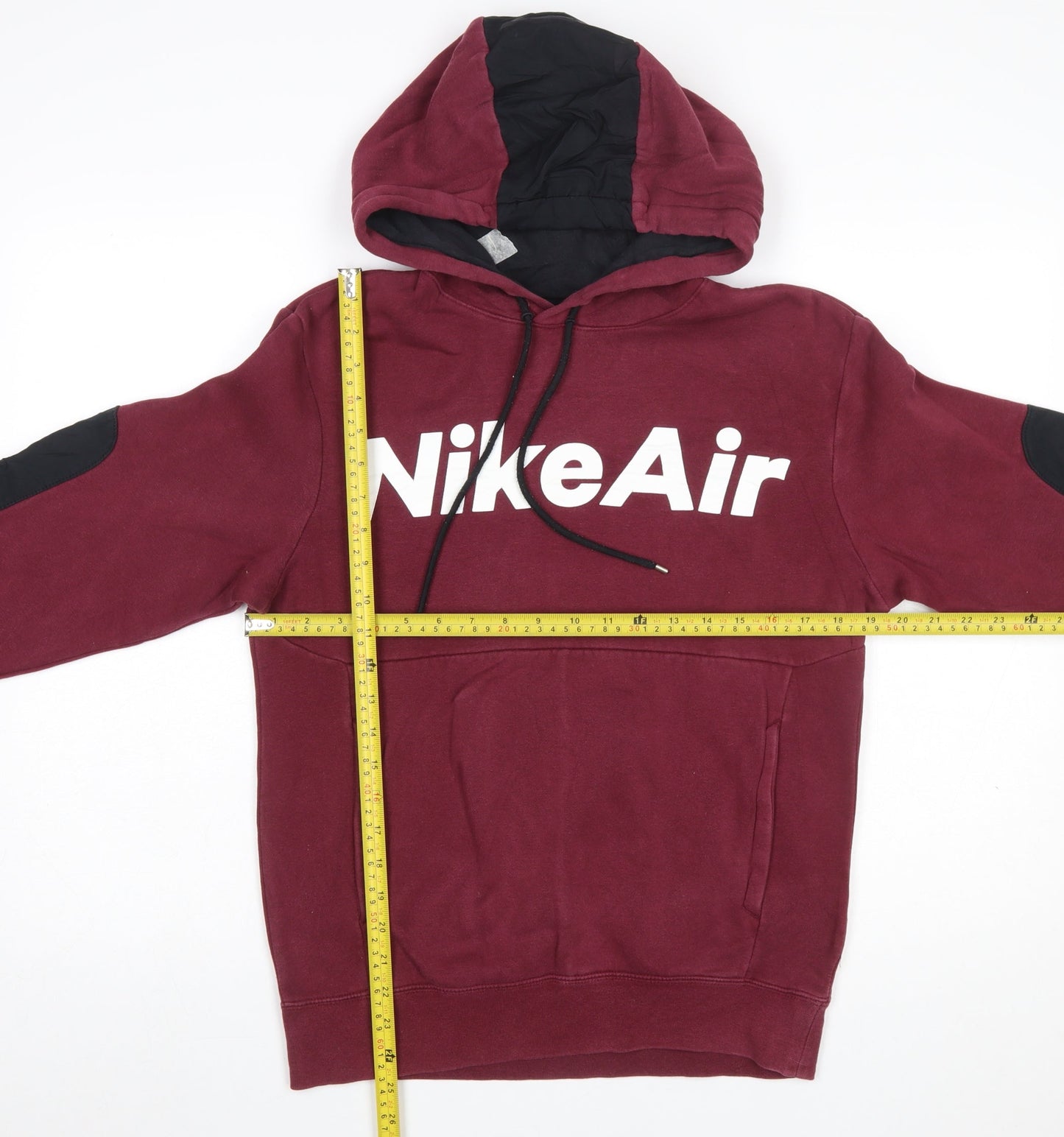Nike Air Men's Burgundy Hoodie XS Pullover Fleece Logo Sweatshirt